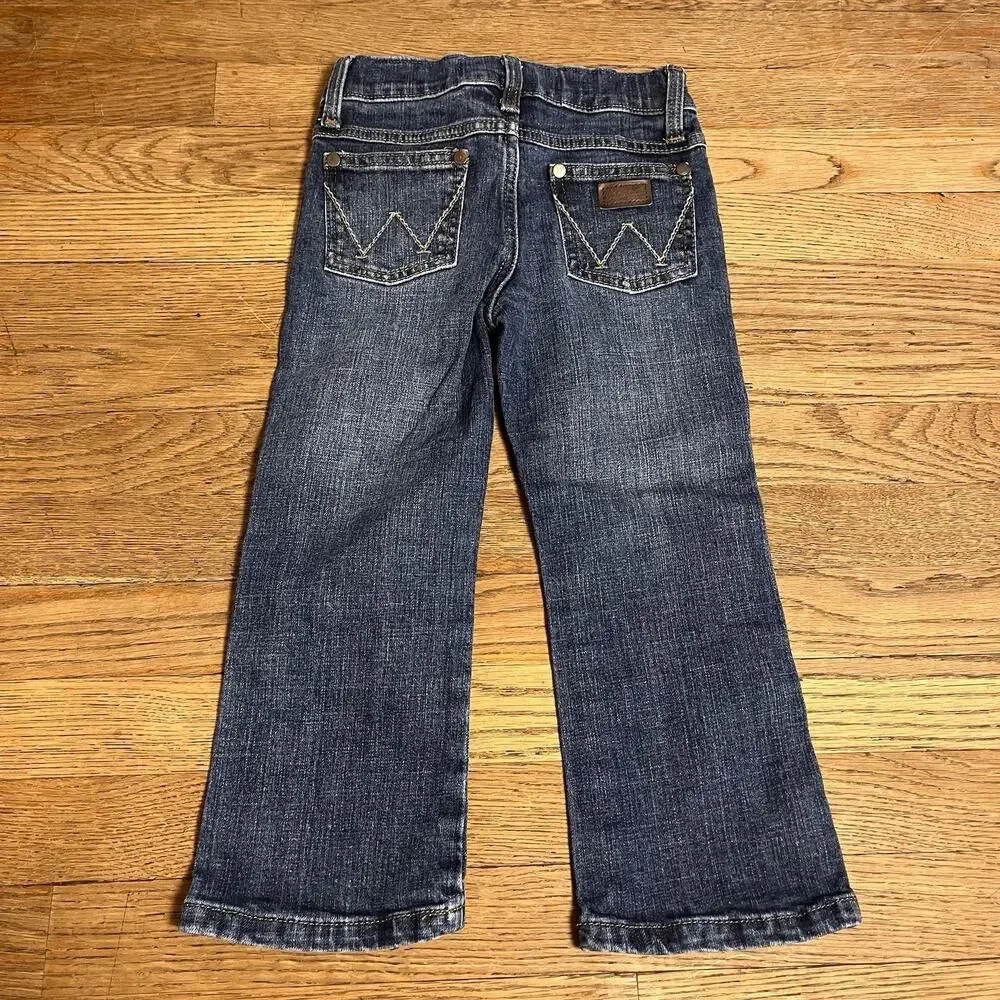 Cody James & Wrangler Toddler 4T Blue Jeans Denim Cotton Stretch Adjust Waist